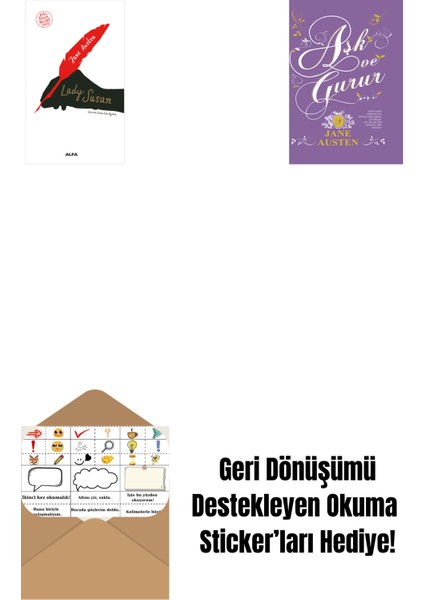 Lady Susan + Aşk ve Gurur (Ciltli) + Okuma Sticker'ları