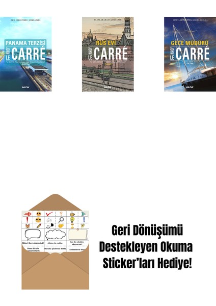Panama Terzisi + Rus Evi + Gece Müdürü + Okuma Sticker'ları