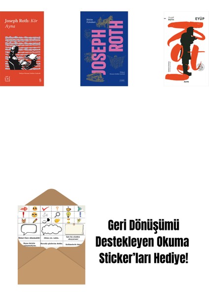 Everest Açıkhava 33 - Kör Ayna + Bütün Öyküleri - Joseph Roth (Ciltli) + Eyüp + Okuma Sticker'ları