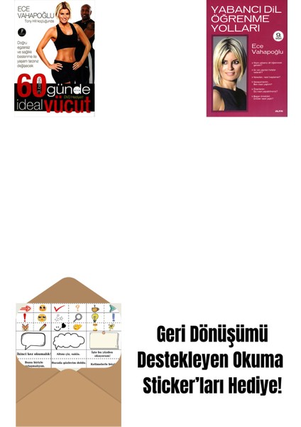 60 Günde Ideal Vücut + Yabancı Dil Öğrenme Yolları + Okuma Sticker'ları