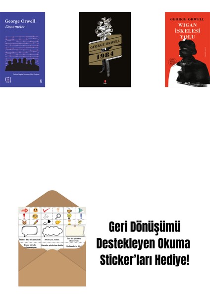 Everest Açıkhava 24 - Denemeler + 1984 + Wigan Iskelesi Yolu (Ciltli) + Okuma Sticker'ları
