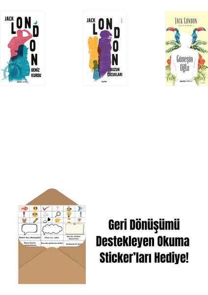 Deniz Kurdu + Buzun Çocukları + Güneşin Oğlu + Okuma Sticker'ları