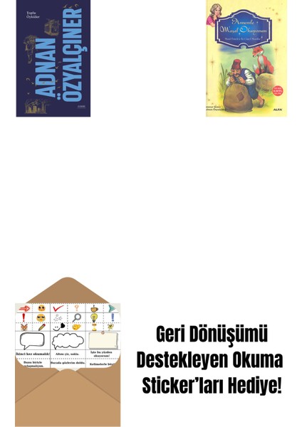 Adnan Özyalçıner - Toplu Öyküler (Ciltli) + Annemle Masal Okuyorum (Ciltli) + Okuma Sticker'ları
