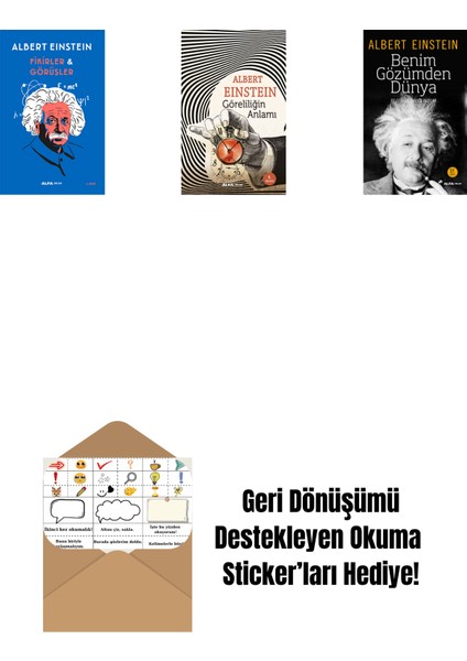 Fikirler ve Görüşler + Göreliliğin Anlamı + Benim Gözümden Dünya + Okuma Sticker'ları