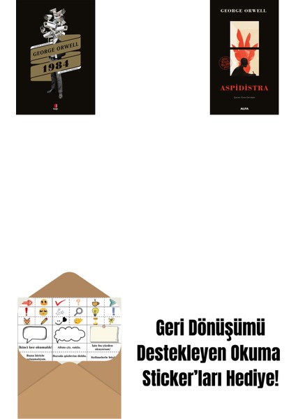 1984 + Aspidistra (Ciltli) + Okuma Sticker'ları