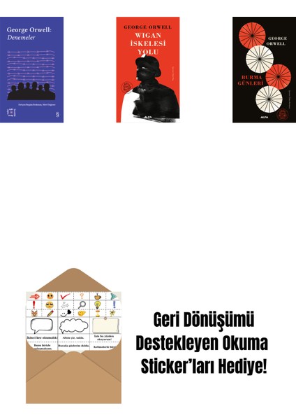Everest Açıkhava 24 - Denemeler + Wigan Iskelesi Yolu (Ciltli) + Burma Günleri + Okuma Sticker'ları