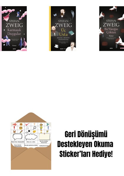 Karmaşık Duygular + Üç Usta + Bir Yüreğin Çöküşü + Okuma Sticker'ları