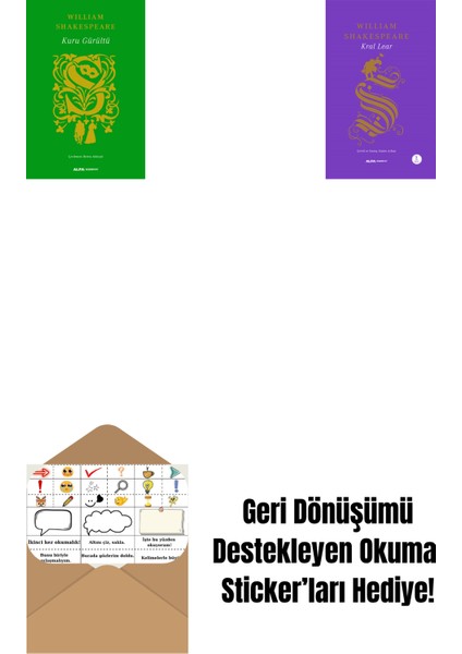 Kuru Gürültü (Ciltli) + Kral Lear + Okuma Sticker'ları