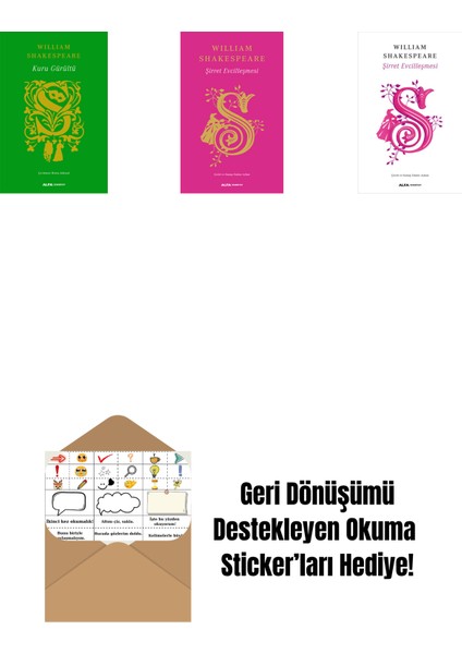 Kuru Gürültü (Ciltli) + Şirret Evcilleşmesi (Ciltli) + Kral Lear (Ciltli) + Okuma Sticker'ları