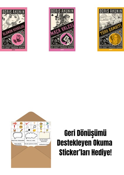 Ölümün Sevgilisi + Maça Valesi + Türk Gambiti + Okuma Sticker'ları