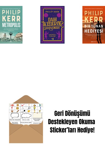 Metropolis + Dahi Ikizlerin Serüvenleri - Savaşçı Cinler + Bir Yunan Hediyesi + Okuma Sticker'ları