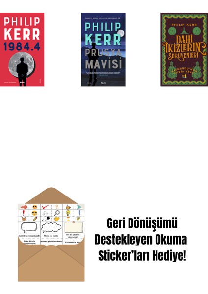 1984.4 + Prusya Mavisi + Dahi Ikizlerin Serüvenleri - Katmandu'nun Kobra Kralı + Okuma Sticker'ları