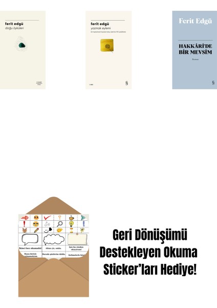 Doğu Öyküleri + Yazmak Eylemi + Hakkâri'de Bir Mevsim (Bez Ciltli) + Okuma Sticker'ları