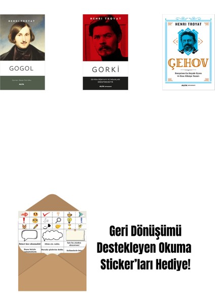 Gogol + Gorki + Çehov + Okuma Sticker'ları