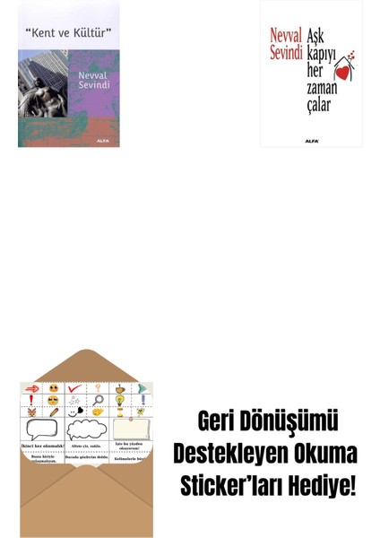 Kent ve Kültür + Aşk Kapıyı Her Zaman Çalar + Okuma Sticker'ları
