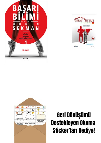 Başarı Bilimi + Insan Isterse - Azmin Zaferi Öyküleri 5 + Okuma Sticker'ları