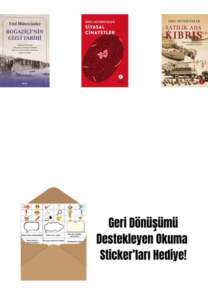 Boğaziçi’nin Gizli Tarihi + Siyasal Cinayetler + Satılık Ada Kıbrıs + Okuma Sticker'ları