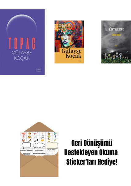 Topaç + Yaratıcı Yazmanın Hazzı + Siyah Koku + Okuma Sticker'ları