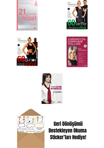 Ece Vahapoğlu 5 Kitap Set + Okuma Sticker'ları