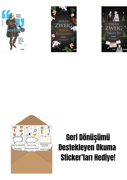 Montaigne + Amok Koşucusu + Yakıcı Sır + Okuma Sticker'ları