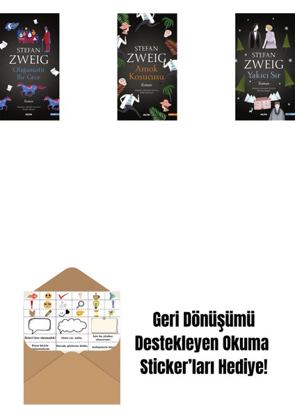 Olağanüstü Bir Gece + Amok Koşucusu + Yakıcı Sır + Okuma Sticker'ları