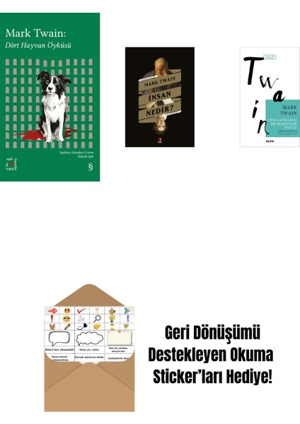 Everest Açıkhava 41 - Dört Hayvan Öyküsü + Insan Nedir? + Çifte Kavrulmuş Bir Dedektiflik Öyküsü + Okuma Sticker'ları