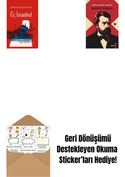 Üç Istanbul (Ciltli) + Namık Kemal (Ciltli) + Okuma Sticker'ları