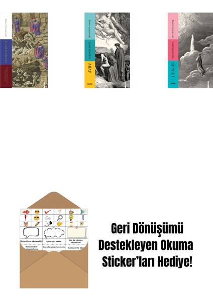 Ilahi Komedya + Ilahi Komedya - Araf + Ilahi Komedya - Cennet + Okuma Sticker'ları