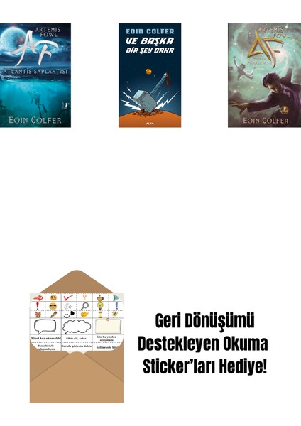 Artemis Fowl 7 - Atlantis Saplantısı + ve Başka Bir Şey Daha + Artemis Fowl 6 - Zaman Paradoksu + Okuma Sticker'ları