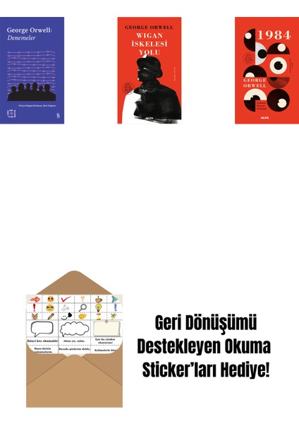Everest Açıkhava 24 - Denemeler + Wigan Iskelesi Yolu + 1984 (Ciltli) + Okuma Sticker'ları