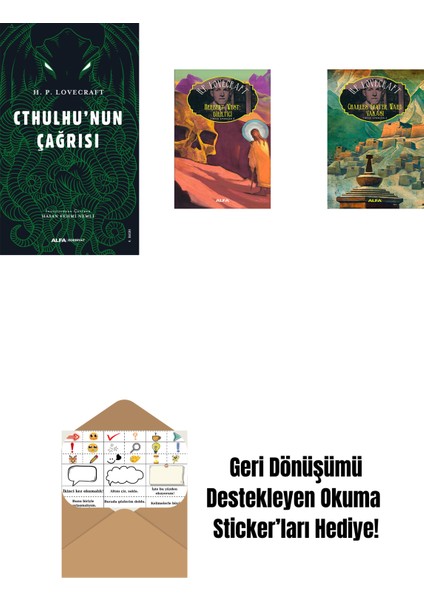 Cthulhu'nun Çağrısı + Herbert West: Diriltici + Charles Dexter Ward Vakası + Okuma Sticker'ları