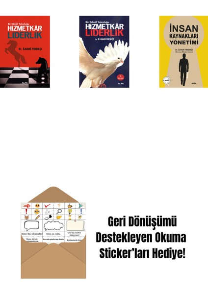 Hizmetkar Liderlik (Cep Boy) + Hizmetkâr Liderlik + Insan Kaynakları Yönetimi + Okuma Sticker'ları