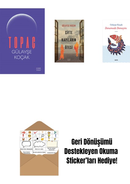 Topaç + Çifte Kapıların Ötesi + Denemedi Demeyin + Okuma Sticker'ları