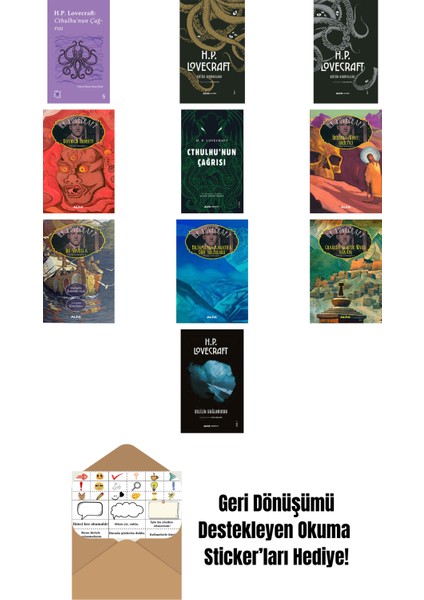 H.p Lovecraft 10 Kitap Set + Okuma Sticker'ları