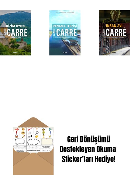 Bizim Oyun + Panama Terzisi + Insan Avı + Okuma Sticker'ları