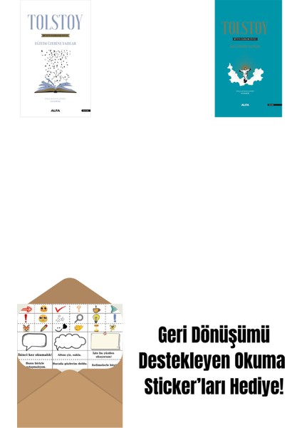 Tolstoy Bütün Eserleri 17 + Tolstoy Bütün Eserleri 18 (Ciltli) + Okuma Sticker'ları