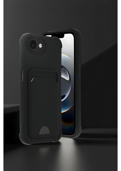 Newface Apple iPhone 16E Kelvin Kartvizitli Silikon - Koyu Yeşil