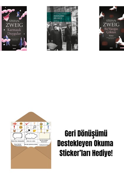 Karmaşık Duygular + Masalımsı Bir Gece + Bir Yüreğin Çöküşü + Okuma Sticker'ları