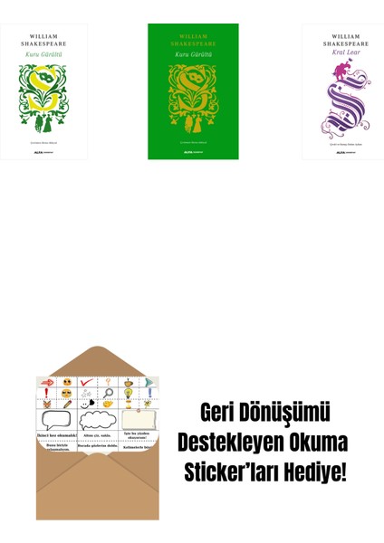 Kuru Gürültü + Kuru Gürültü (Ciltli) + Venedik Taciri + Okuma Sticker'ları