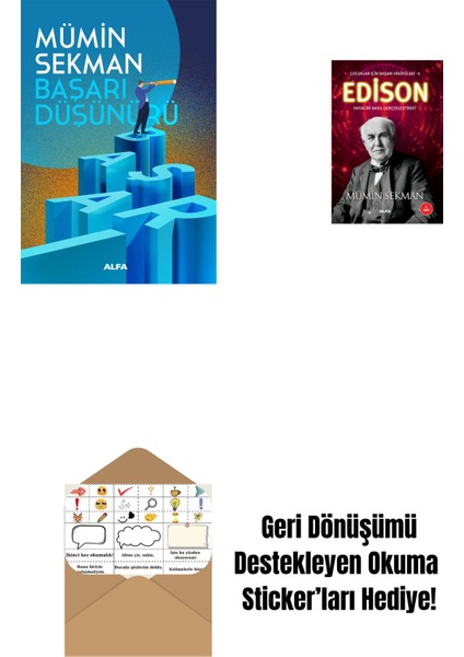 Başarı Düşünürü + Edison + Okuma Sticker'ları