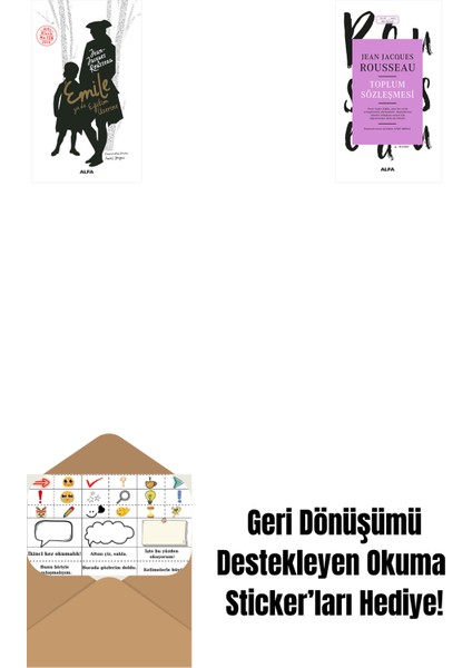 Emile Ya Da Eğitim Üzerine + Toplum Sözleşmesi + Okuma Sticker'ları