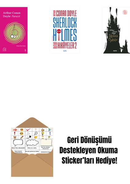 Everest Açıkhava 37 - Parazit + Sherlock Holmes - Bütün Hikayeler 2 (Ciltli) + Tekinsiz Öyküler + Okuma Sticker'ları