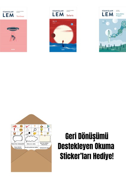 Yenilmez + Solaris (SL10) + Gelecekbilim Kongresi (Sl7) + Okuma Sticker'ları