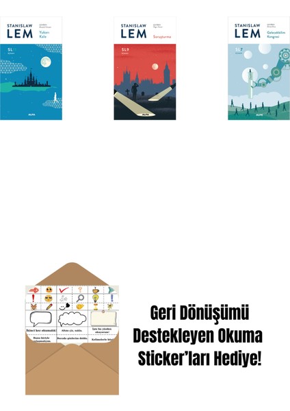 Yukarı Kale (SL11) + Soruşturma (Sl9) + Gelecekbilim Kongresi (Sl7) + Okuma Sticker'ları