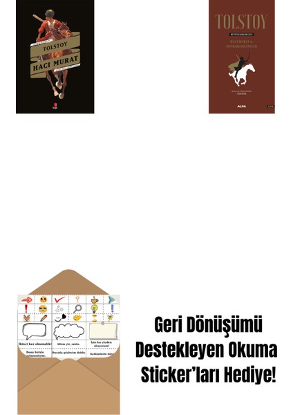 Hacı Murat + Tolstoy Bütün Eserleri 14 (Ciltli) + Okuma Sticker'ları