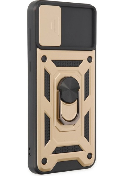 Newface Samsung Galaxy A04 Kılıf Pars Lens Yüzüklü Silikon - Gold fiyatları