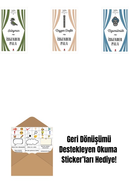 Süleyman (Ciltli) + Neyzen Tevfik (Ciltli) + Nizamülmülk (Ciltli) + Okuma Sticker'ları