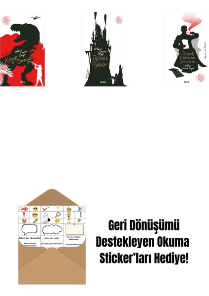 Kayıp Dünya + Tekinsiz Öyküler + Sherlock Holmes'un Son Görevi + Okuma Sticker'ları
