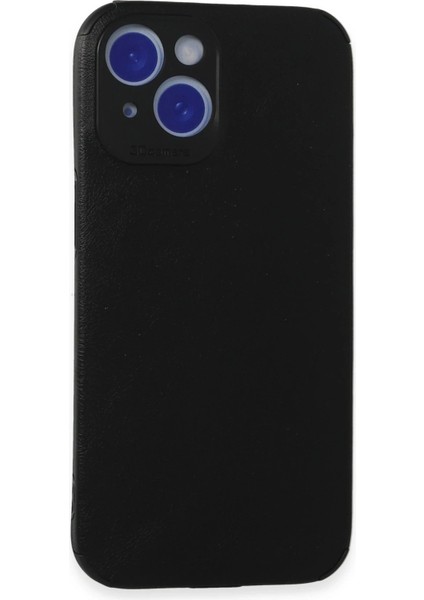 Newface iPhone 15 Kılıf Loop Deri Silikon - Siyah
