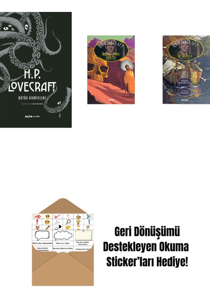 H.p. Lovecraft - Bütün Hikayeleri (Ciltli) + Herbert West: Diriltici + Iki Novella + Okuma Sticker'ları